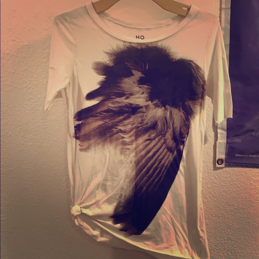 Vintage cotton angel wing baseball tee